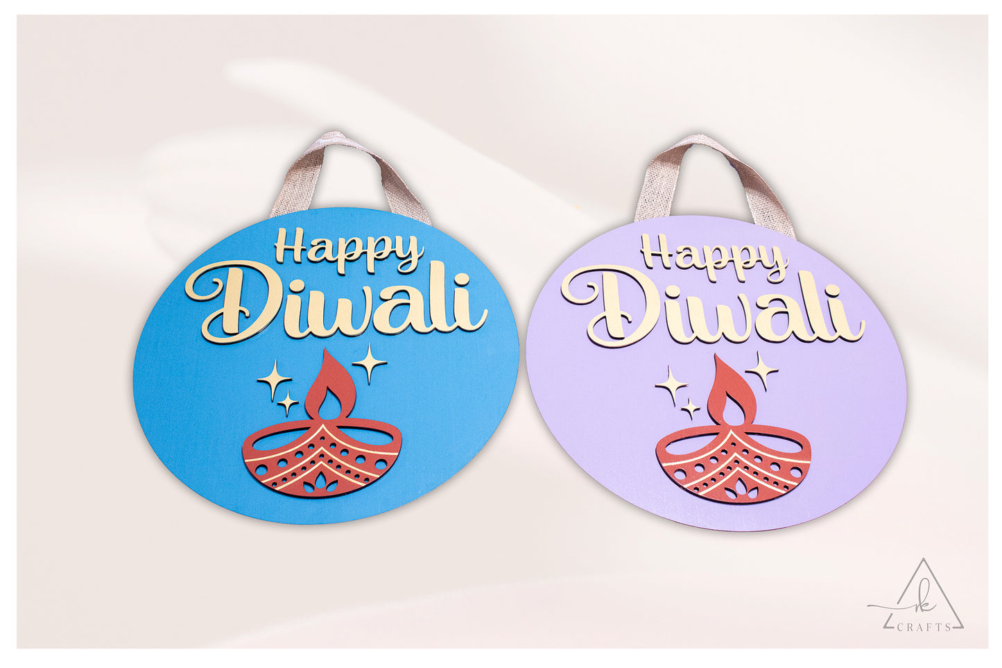 Happy Diwali Diya Sign