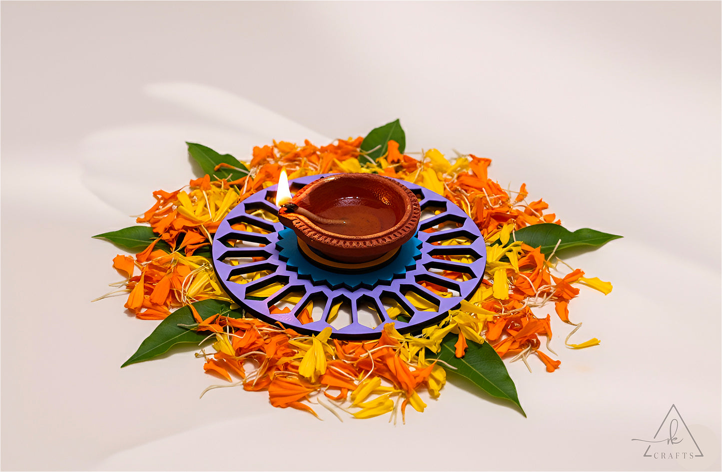 Twilight Bloom Diwali Tea Light Holder