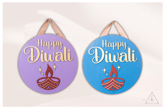 Happy Diwali Diya Sign