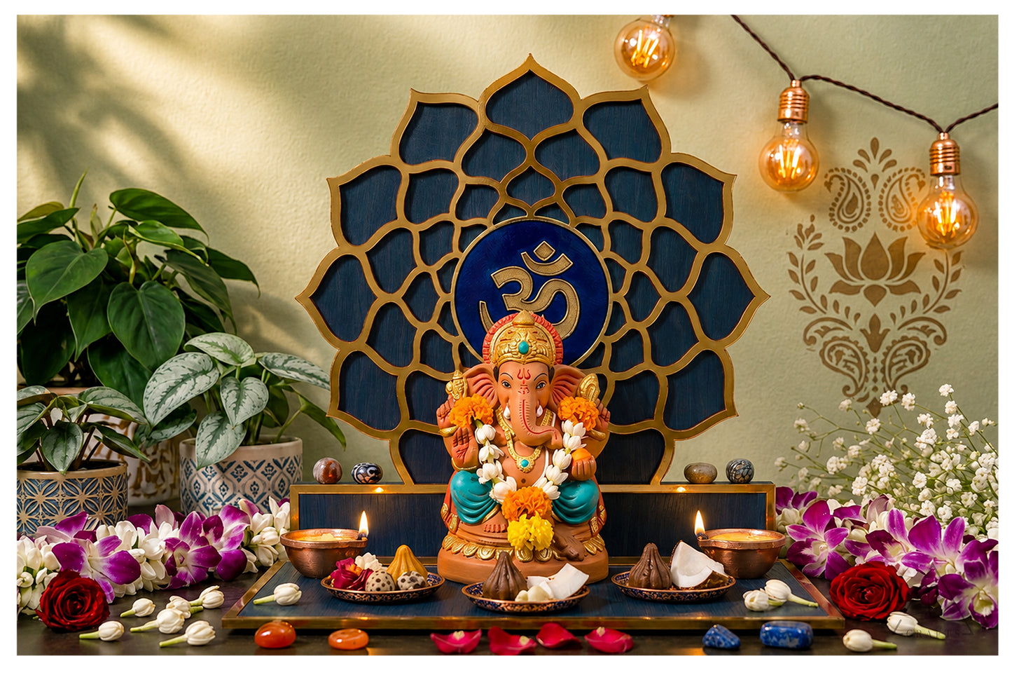 Flower Mandala Singhasan Makhar
