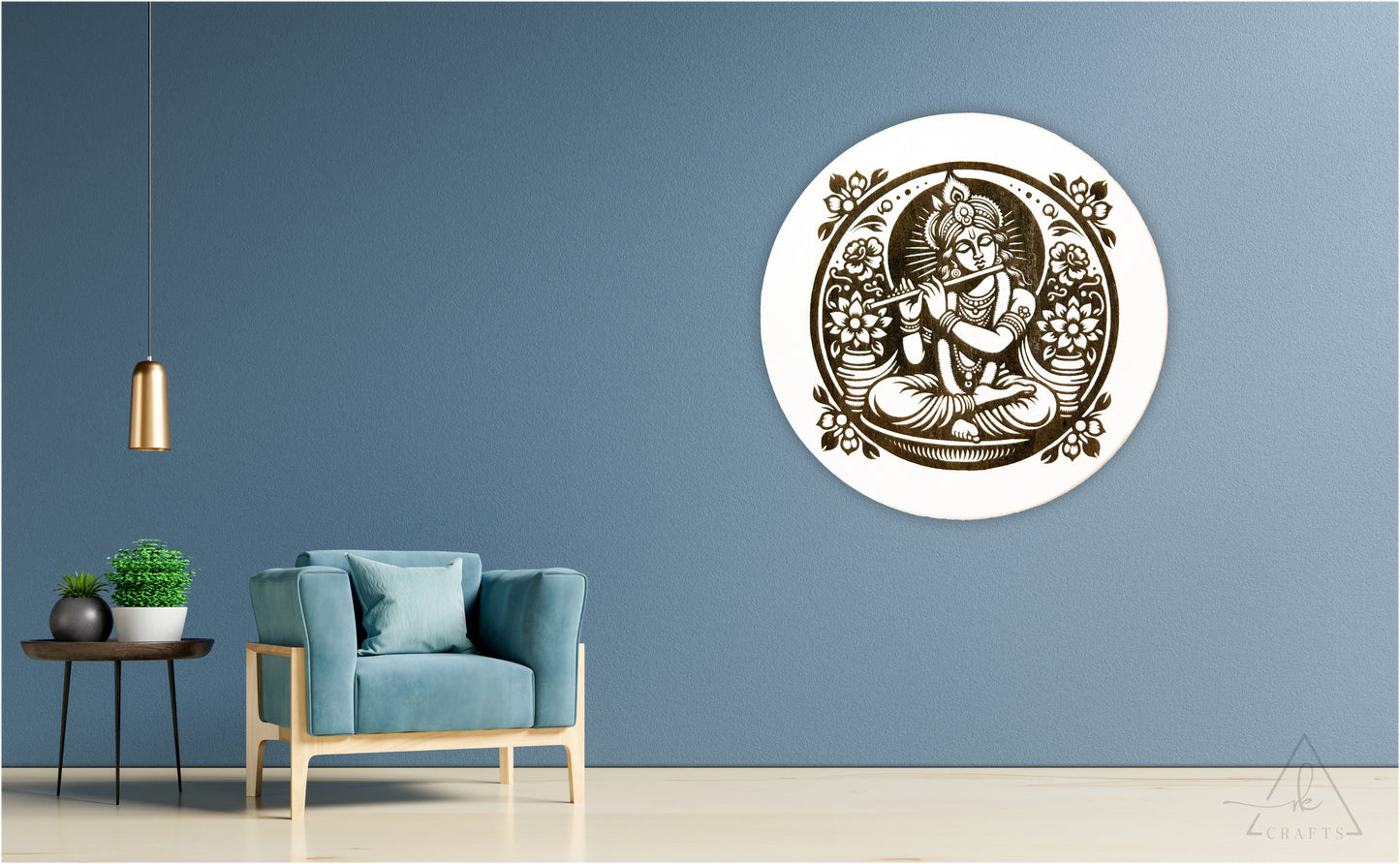 Krishna Engraved Wall Art