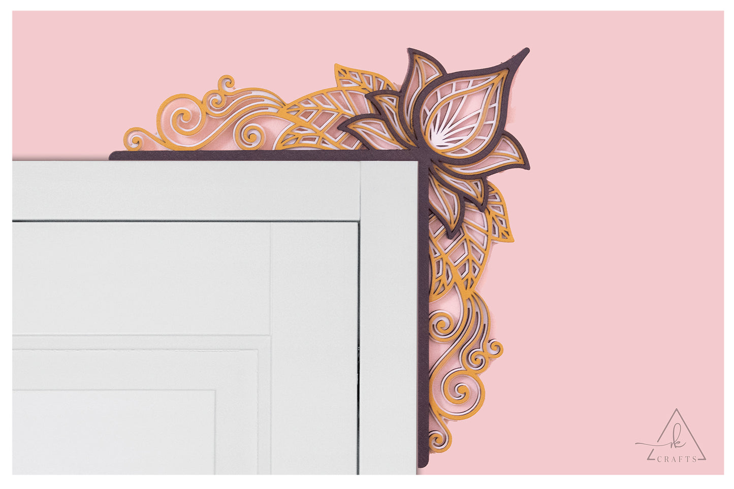 Lotus Flower Door Corner