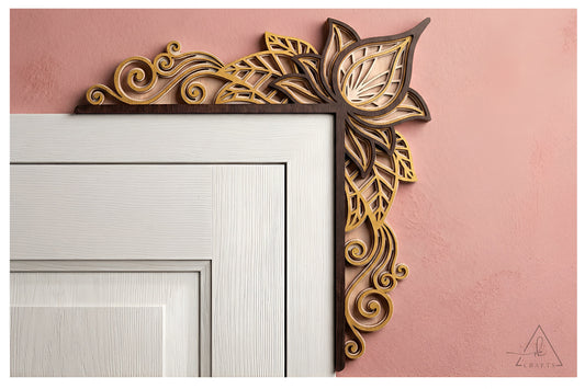 Lotus Flower Door Corner
