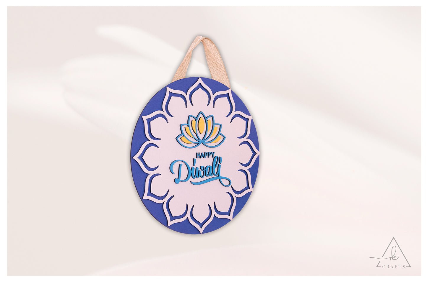 Happy Diwali Lotus Mandala Sign