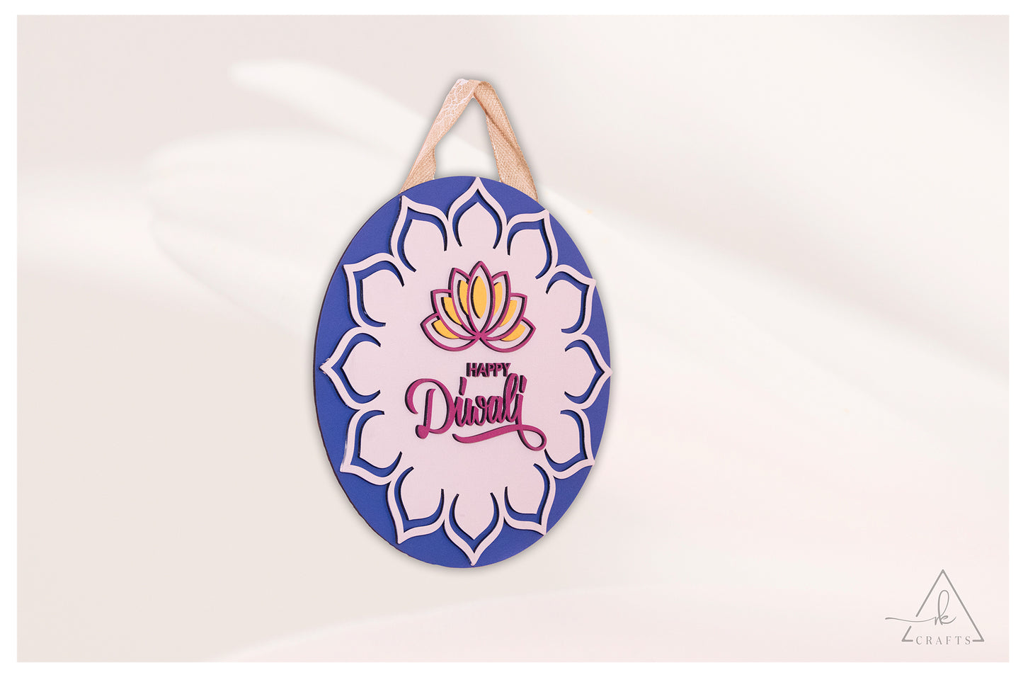 Happy Diwali Lotus Mandala Sign