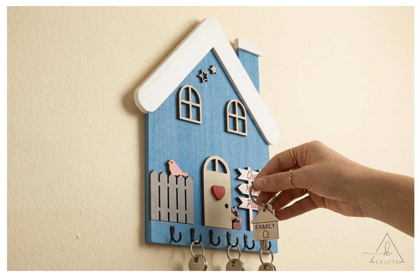 Our Happy Place Cozy House Keyhanger