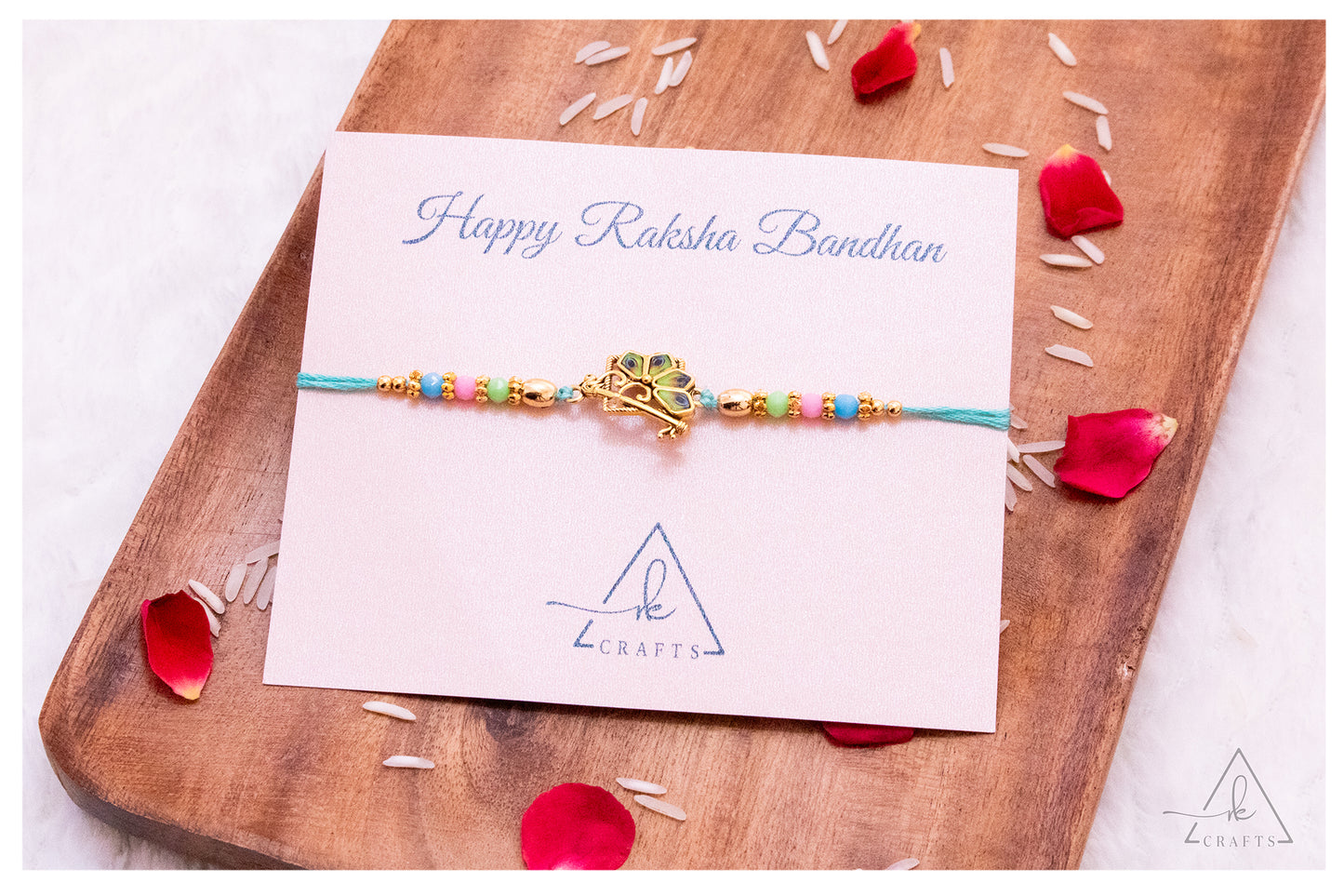 Peacock Feather Flute Rakhi