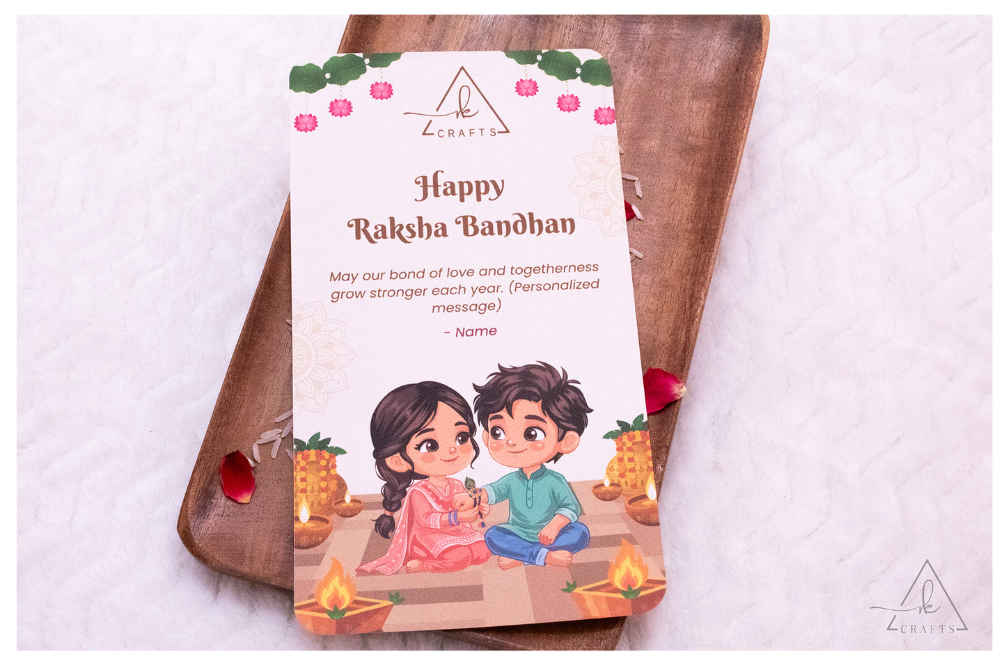 Personalized Rakhi Message Card