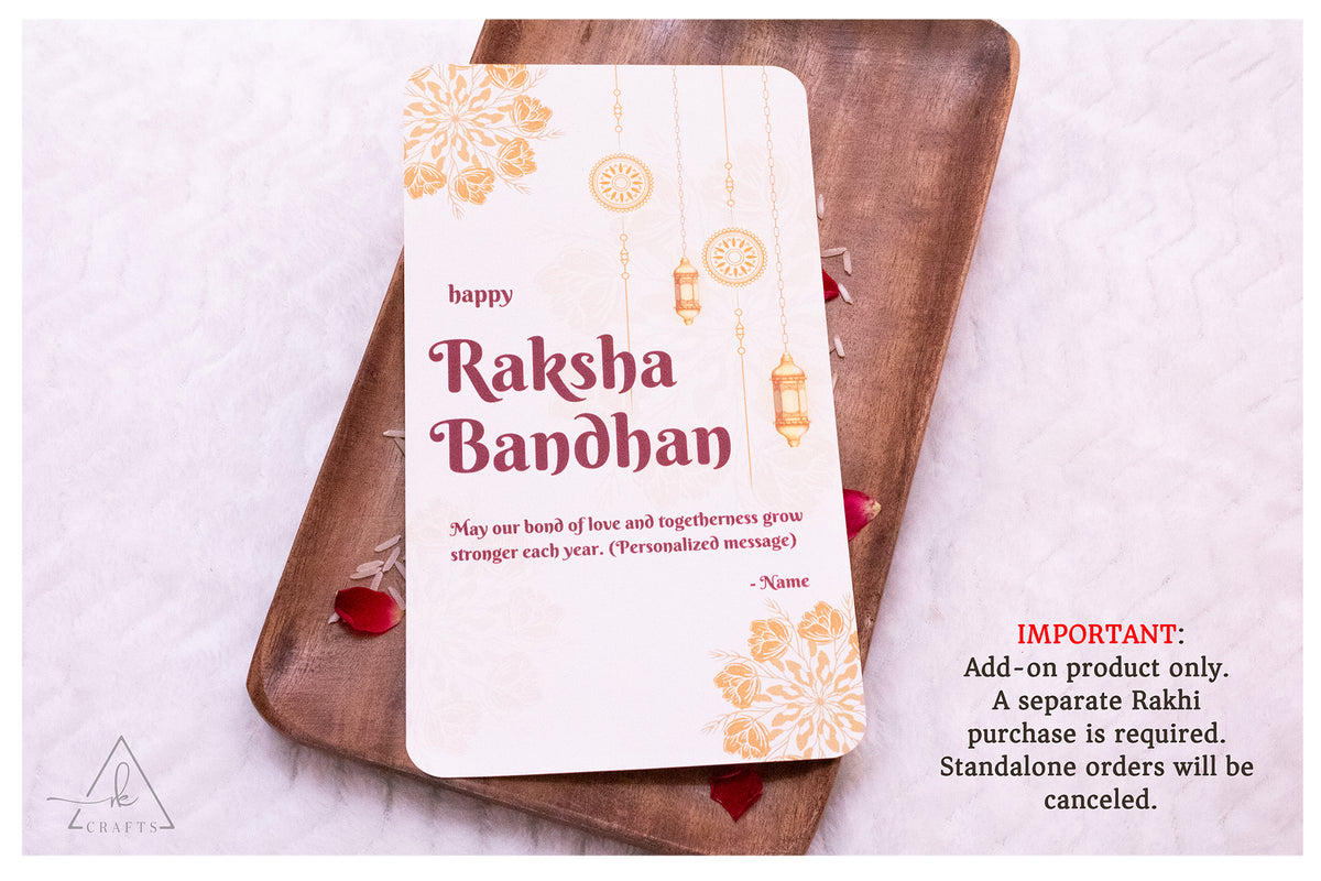 Personalized Rakhi Message Card