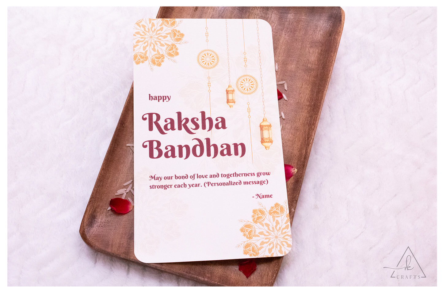 Personalized Rakhi Message Card