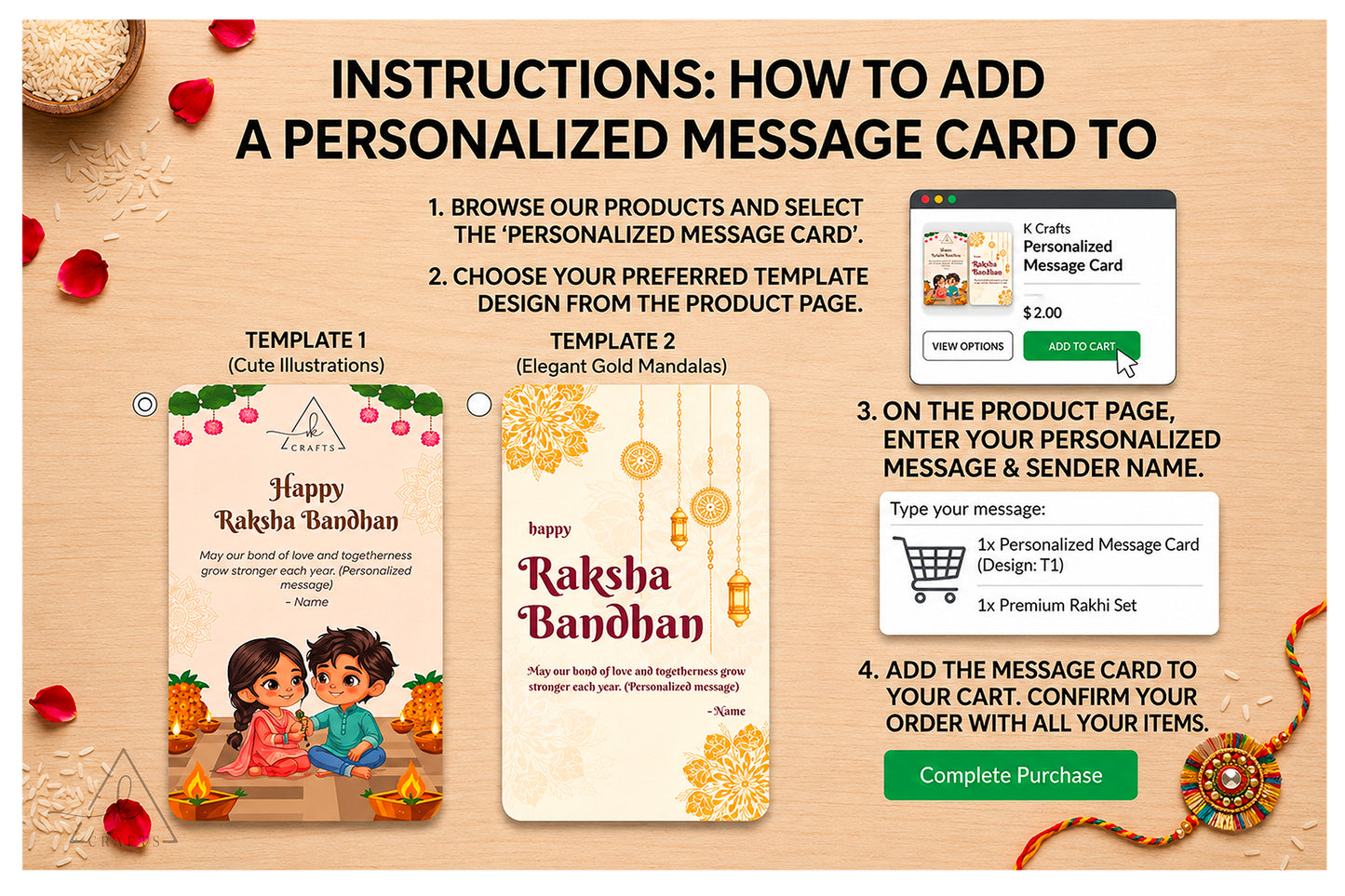 Personalized Rakhi Message Card