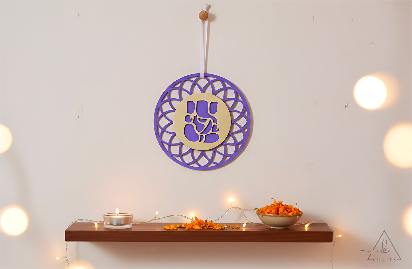 Sacred Ganesh Mandala Wall Art
