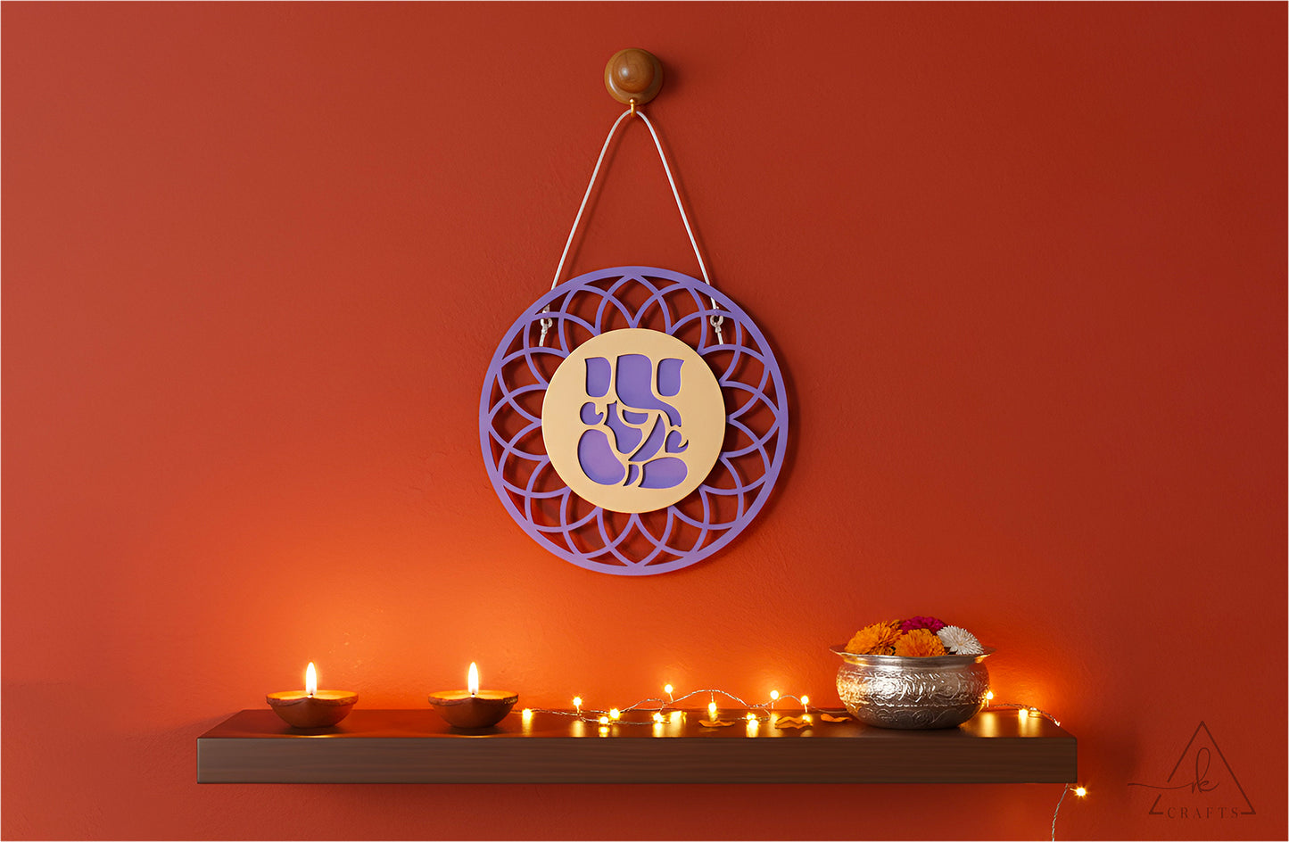Sacred Ganesh Mandala Wall Art