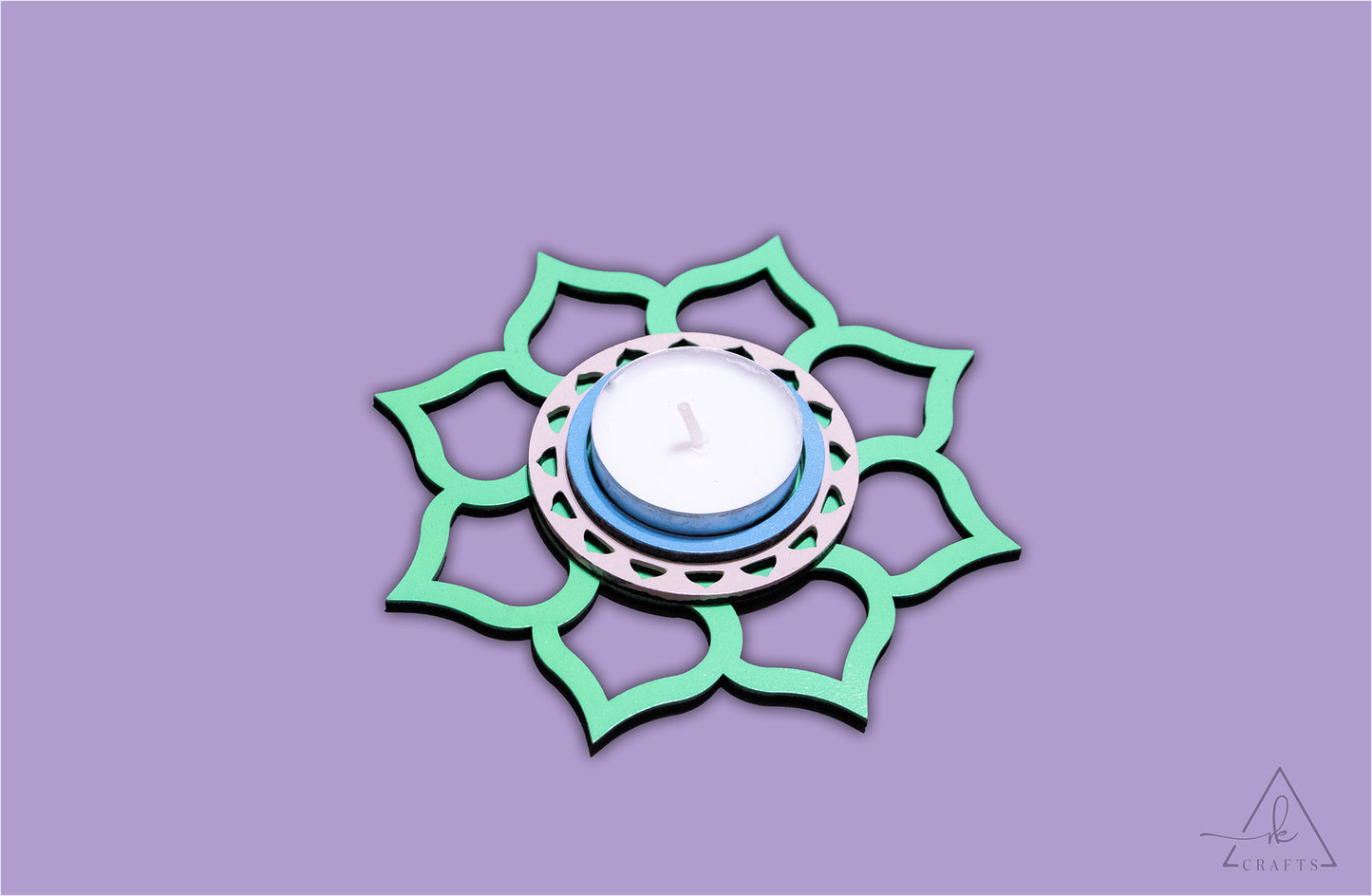 Serene Lotus Diwali Tea Light Holder