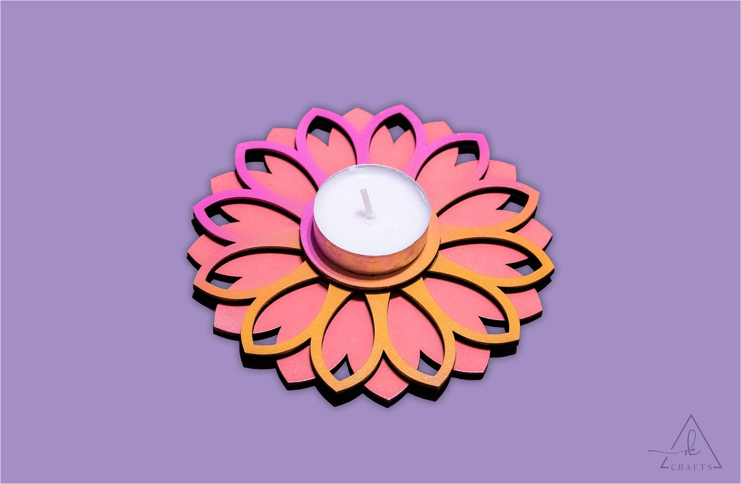 Sunrise Blossom Diwali Tea Light Holder