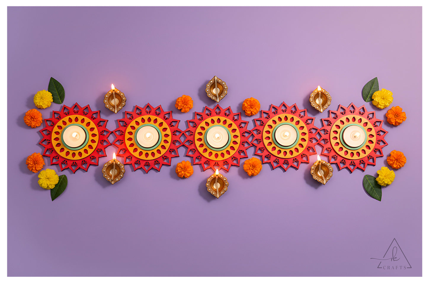 Surya Mandala Diwali Tea Light Holder