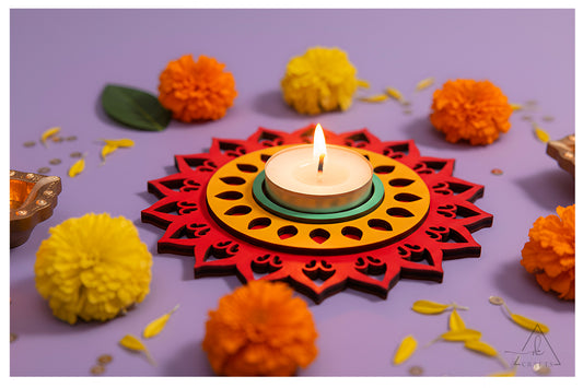 Surya Mandala Diwali Tea Light Holder