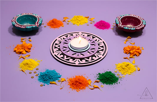 Winter Lace Diwali Tea Light Holder
