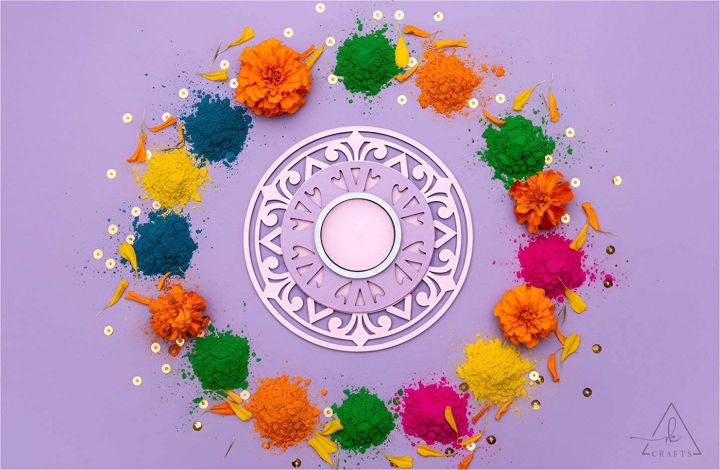 Winter Lace Diwali Tea Light Holder